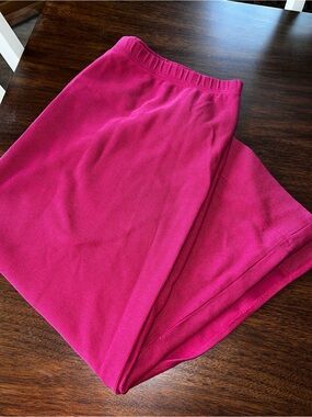 L.L. Bean Bright Fuchsia Pencil Skirt 100% Cotton 2X